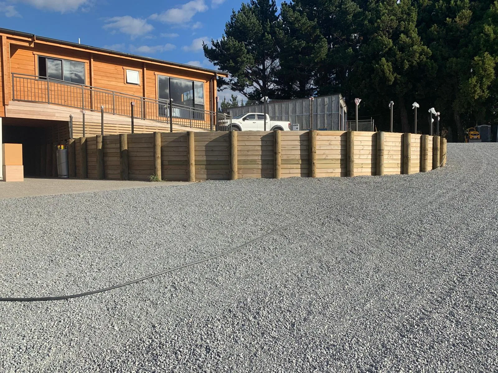 Multi-Level Timber Retaining Wall Complex NZ